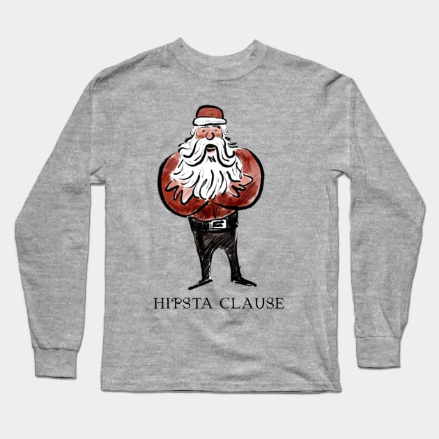 Hipsta Clause Long Sleeve T-Shirt by MikeBrennanAD